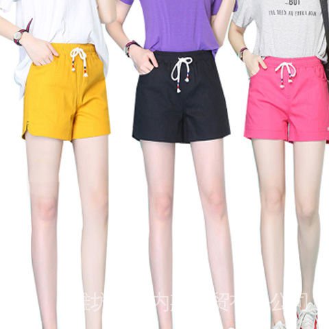 Quần Short Cotton Lanh Lưng Cao Ống Rộng Lưng Thun Mẫu Mới Thời Trang Mùa Hè Cho Nữ