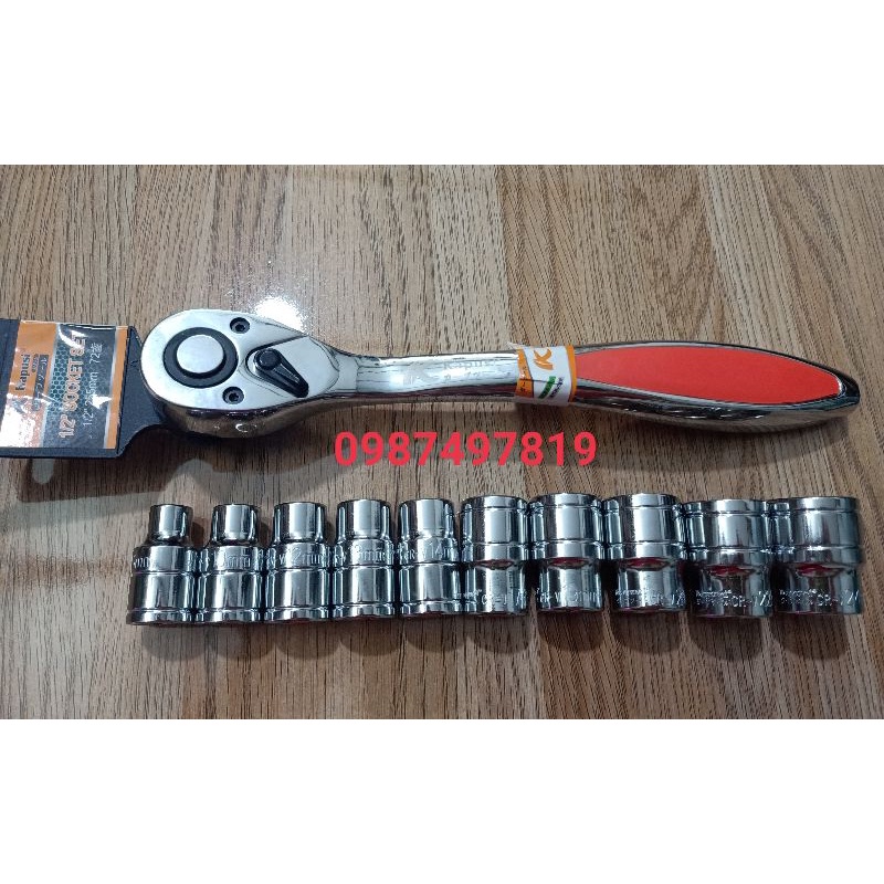Combo Bộ Cần Tuýp 1/2 12 Chi Tiết Thép CR-V Hàng Cao Cấp KAPUSI JAPAN Hàng Loại 1 Siêu Bền
