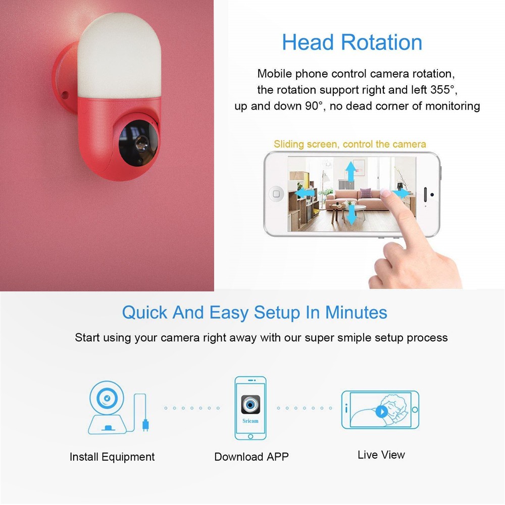 Camera Giám Sát An Ninh Góc Siêu Rộng Thông Minh Kết Nối WiFi Yoosee New 1080P CCTV Camera HD 360 Độ