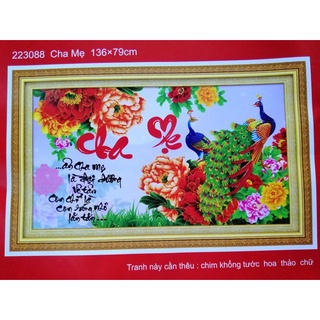 Tranh thêu chữ thập cha mẹ 1m36 223088