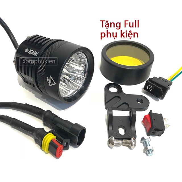 Full Trọn Bộ Đèn Trợ Sáng L4x Tặng Chụp Lens Pass Chân Gương Công Tắc