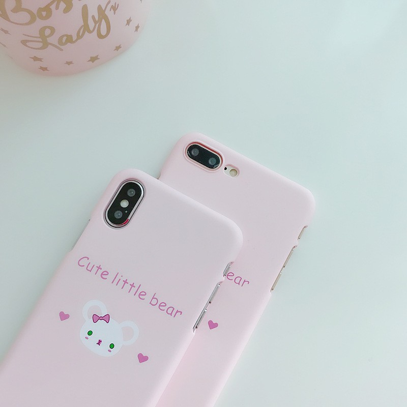 Thời Trang Ốp Lưng Cứng In Hình Chú Gấu Nhỏ Dễ Thương Cho Iphone 6 6s 6 + 6s +