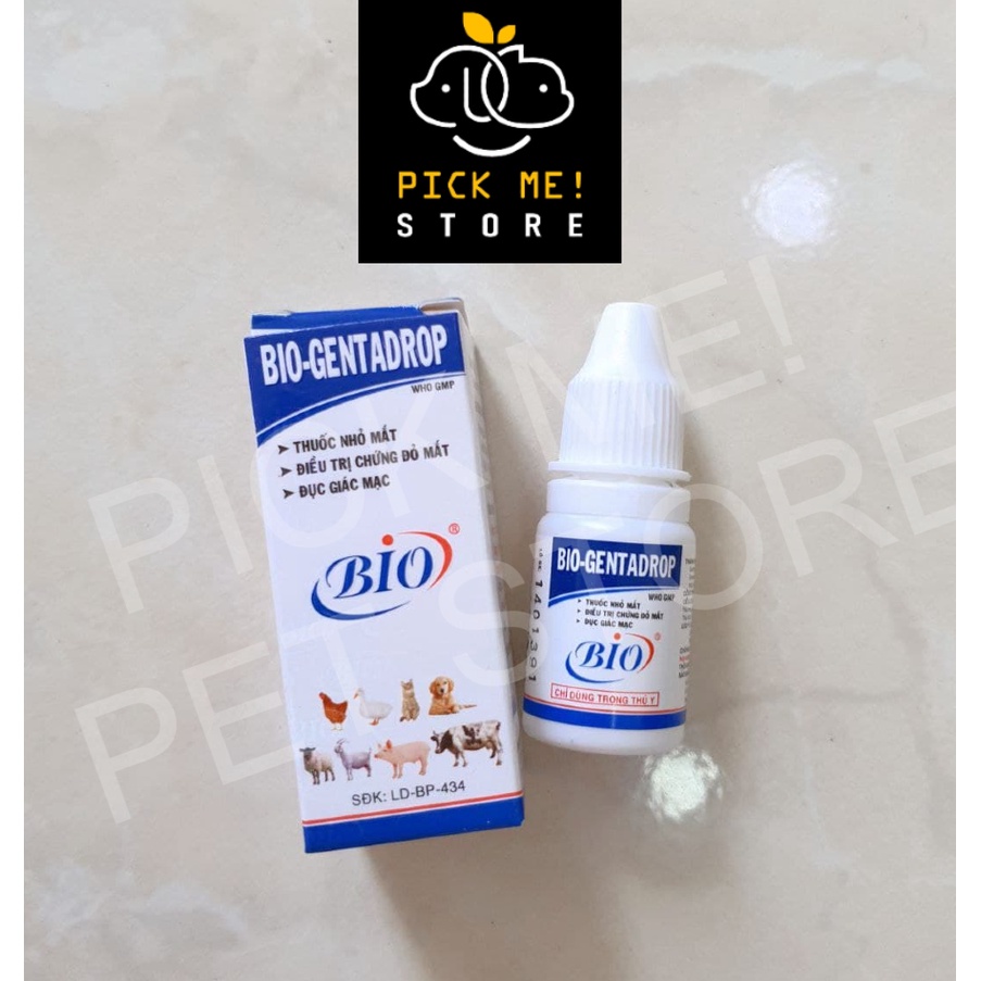 [Mã PET50K giảm Giảm 10% - Tối đa 50K đơn từ 250K] Bio Gentadrop 10ml - Dung Dịch Nhỏ Mắt Chó Mèo