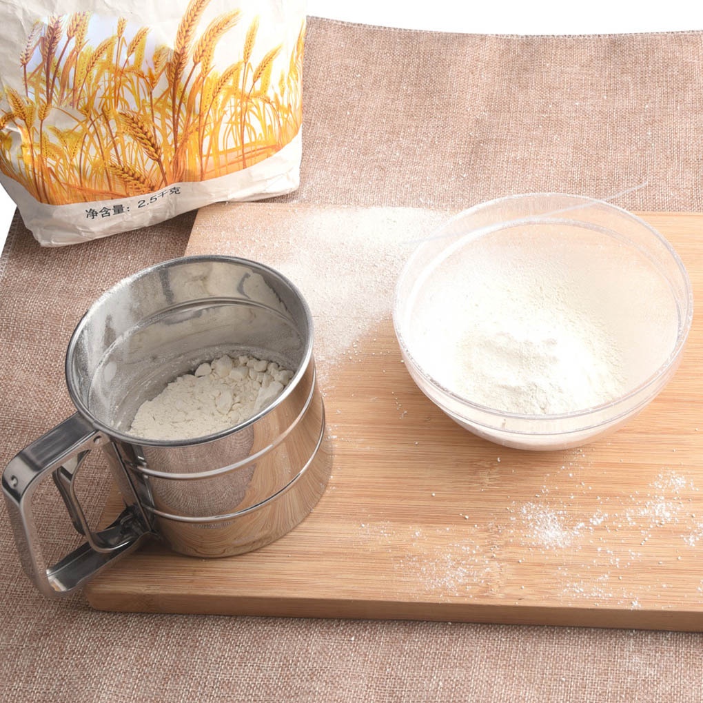 Cốc Rây Bột Bằng Thép Không Gỉ Tiện Dụng Cho Nhà Bếp