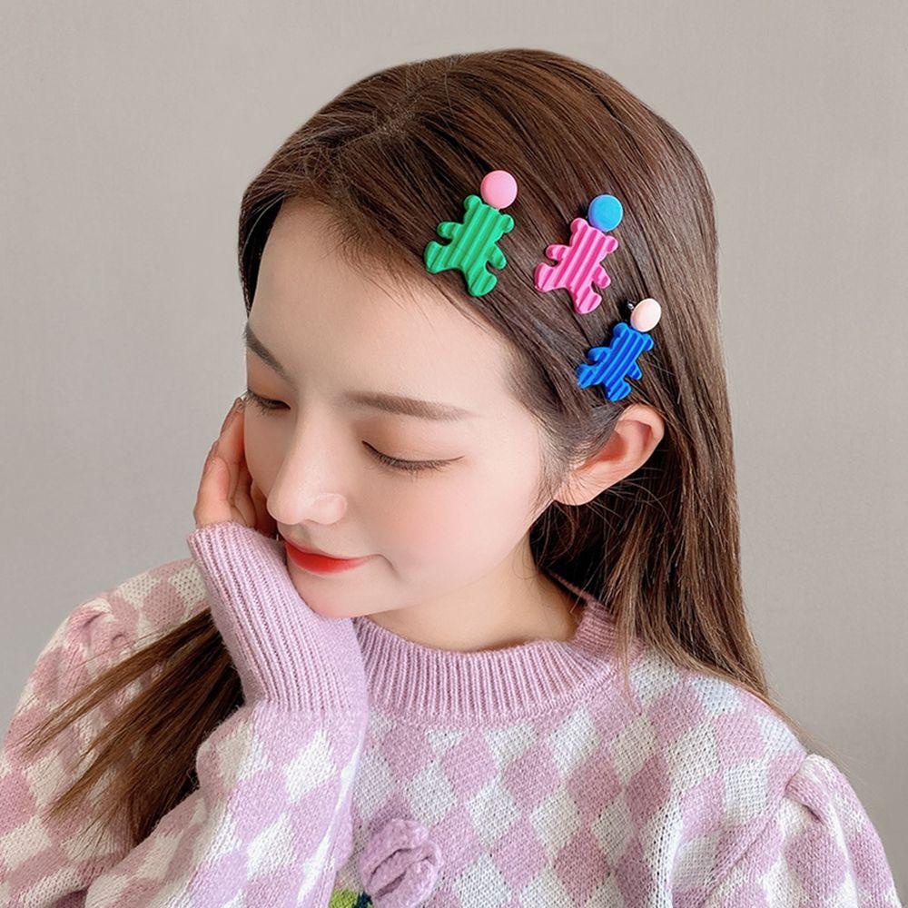 Kẹp Tóc Hình Gấu Màu Kẹo Phong Cách Hàn Quốc Thời Trang Cho Nữ