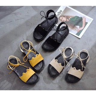 Giày sandal bánh mì mèo cột nơ