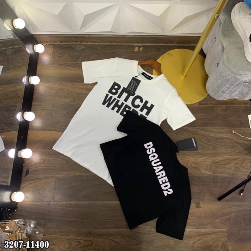 Áo phông DSQ in chữ Bitch Where hai mặt | BigBuy360 - bigbuy360.vn