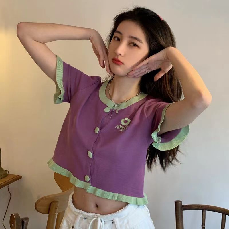 Áo cardigan Dệt Kim Mỏng Ngắn Tay Thời Trang Cho Nữ JL-TX-352