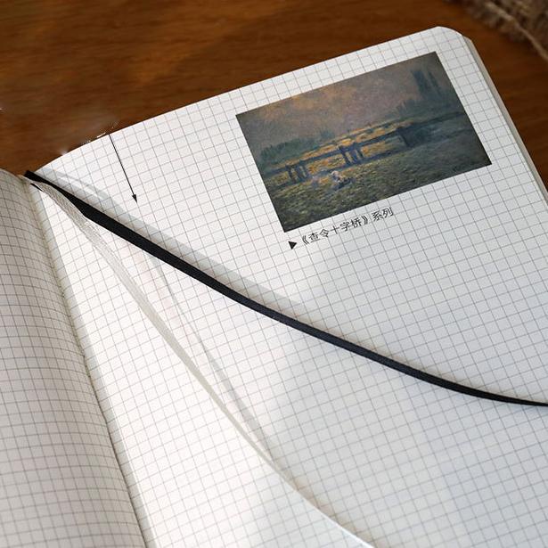 Sổ tay kẻ ngang - sổ nhật kí bìa cứng ánh kim phong cách hội họa van gough - claude monet