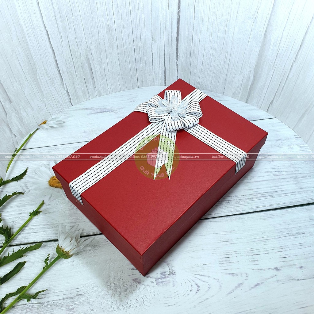 [Tặng thiệp + Giấy rơm] Hộp giấy đựng quà sinh nhật to 30x20x10 - HQ08