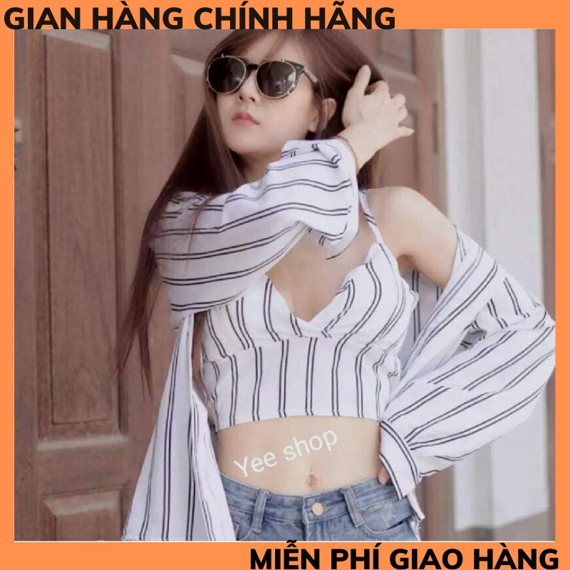 Áo sơ mi kẻ kèm áo trong sét áo kẻ ,áo sơ mi nữ unisex , ulzzang chất thun gânTHỜI TRANG1989