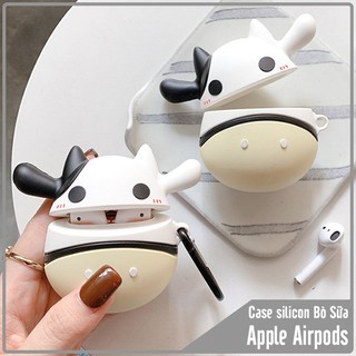 Vỏ silicon cho tai nghe Airpods hình Bò Sữa