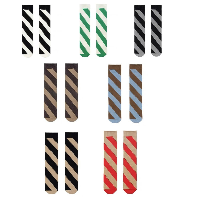 XIXI Vớ Cotton Họa Tiết Sọc Ngang Nhiều Màu Sắc Dành Cho Nữ