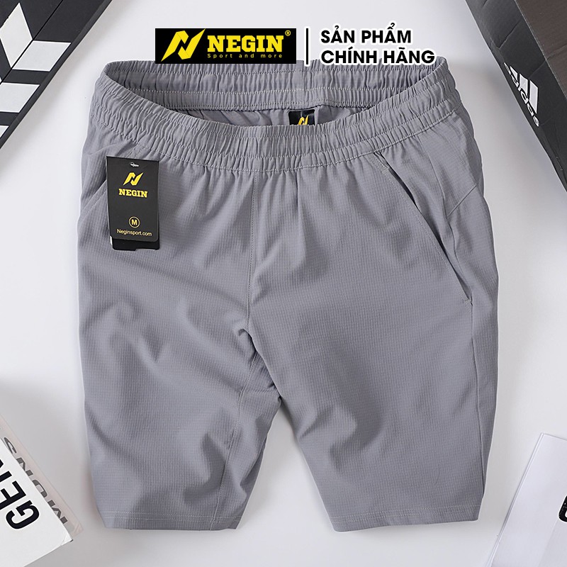 Quần short thể thao Negin dáng Regulr Fit dáng suông nhẹ, vài dệt Gro-tex mềm, co giãn, chắc chắn, thấm hút mồ hôi QG102