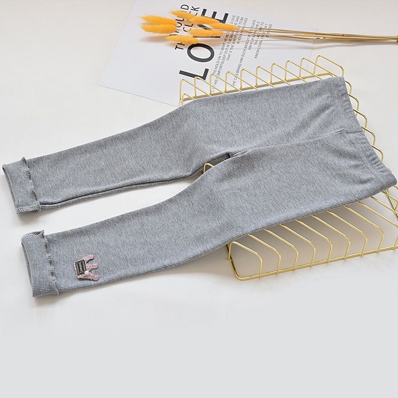 Quần legging Bear Leader cotton màu trơn đính họa tiết vương miện dễ thương cho bé gái