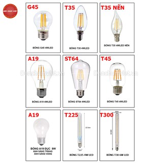 Bóng led edision loại 1 dùng cho đèn trang trí decor hiện đại