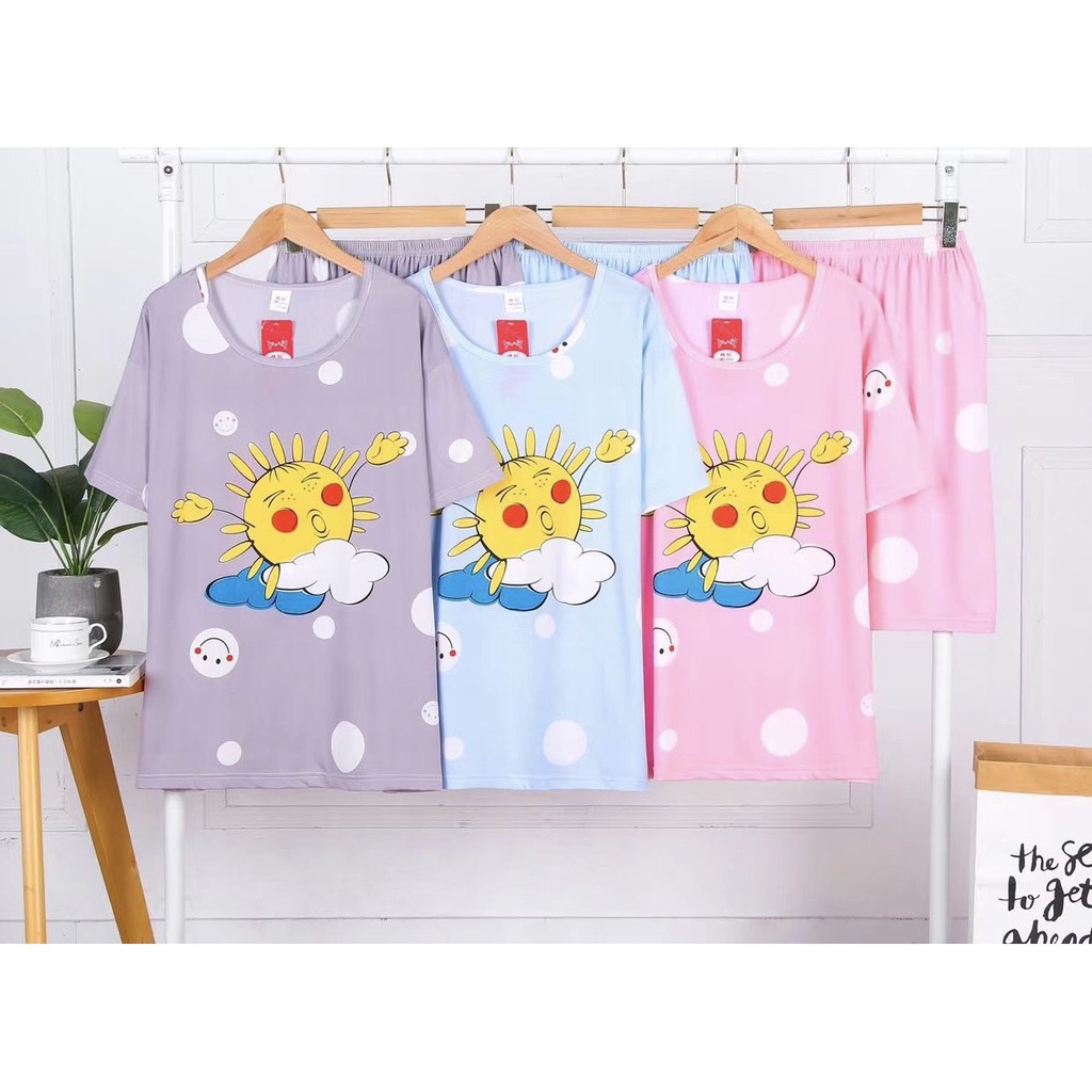 đồ bộ mặc nhà dễ thương, đồ ngủ size to, bộ mặc nhà, bộ thun mặc nhà, đồ ngủ nữ, bộ thun Quảng Châu, đồ bộ nữ