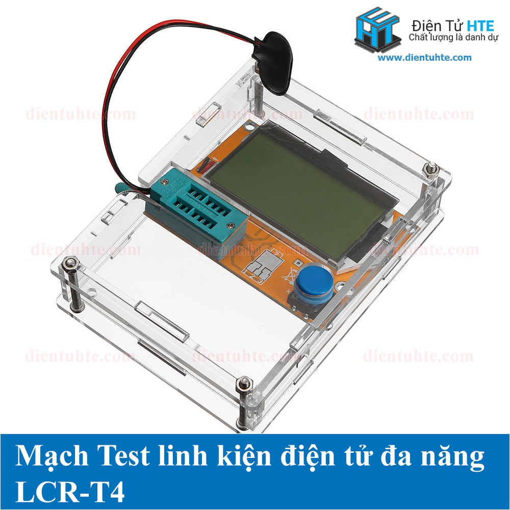 Mạch Test Linh Kiện Điện Tử Đa Năng LCR-T4 Kèm Pin - Có vỏ Mica [HTE Quy Nhơn CN2]