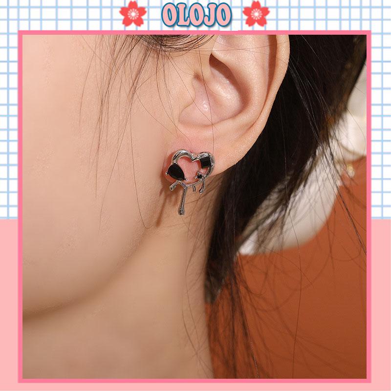Bông tai mạ bạc 925 hình trái tim thời trang phong cách Hàn Quốc cho nữ