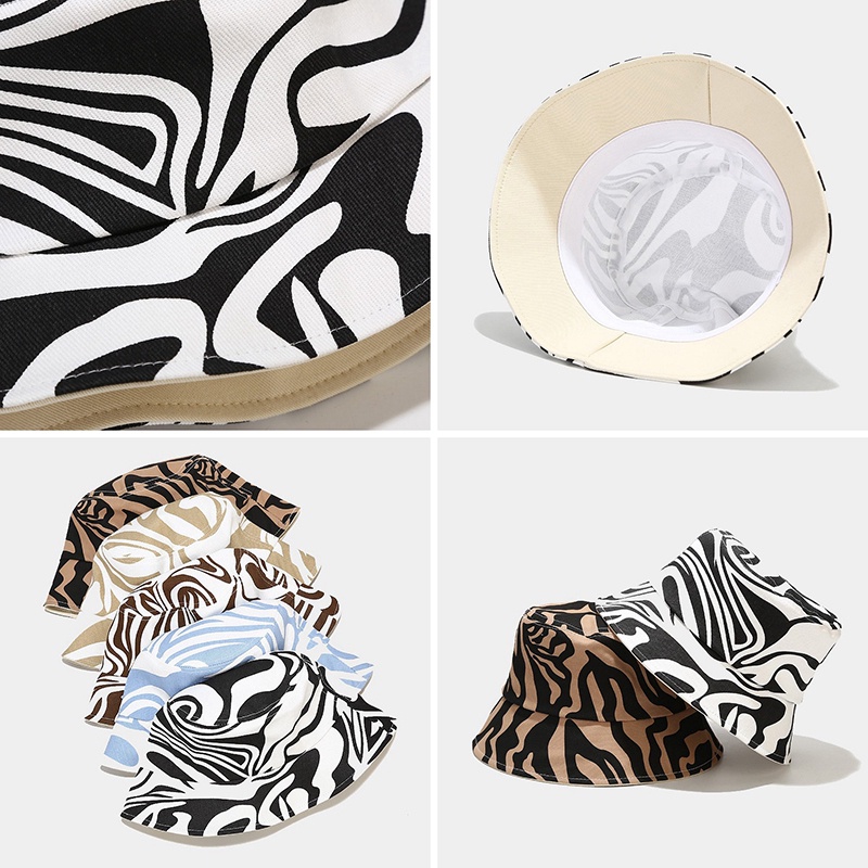 Nón Vành Họa Tiết Sọc Ngựa Vằn Thời Trang Unisex