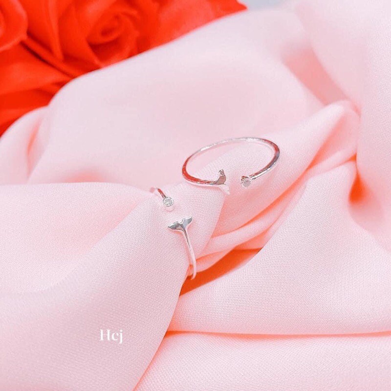 Nhẫn đuôi cá xinh xắn - LINH'S MIU SILVER - Nhẫn nữ bạc ta