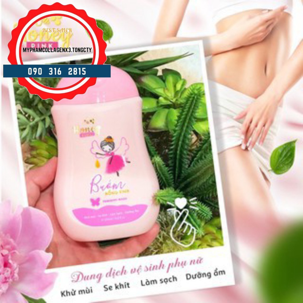 Dung Dich Vệ Sinh Honey Pink - Bướm Hồng Xinh 200ml CHÍNH HÃNG CÔNG TY