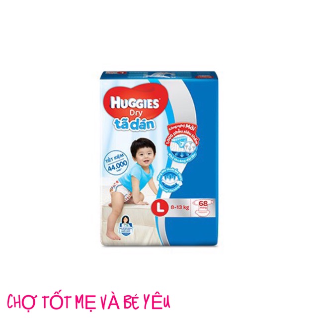 TÃ DÁN HUGGIES CỰC ĐẠI M76/L68/XL62/XXL56