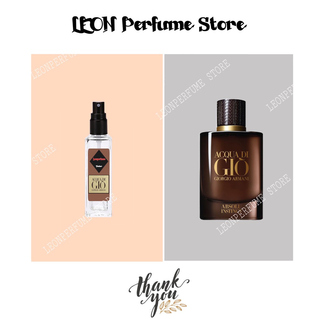 💎LEON💎Nước hoa dùng thử Acqua Di Gio Absolu Instinct Tester 5ml/10ml | Thế Giới Skin Care