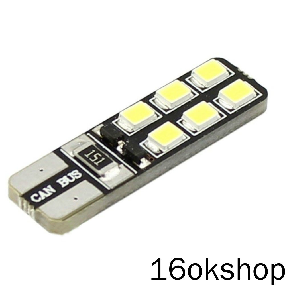 Bóng Đèn Led T10 W5W 2835 12smd Cho Xe Hơi