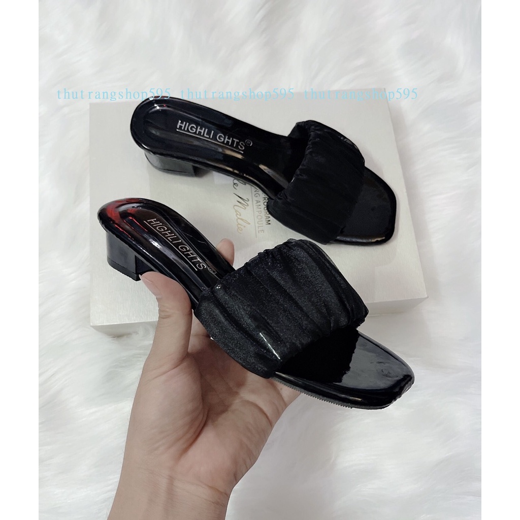 Dép nữ nhúm bèo 3cm quai ngang