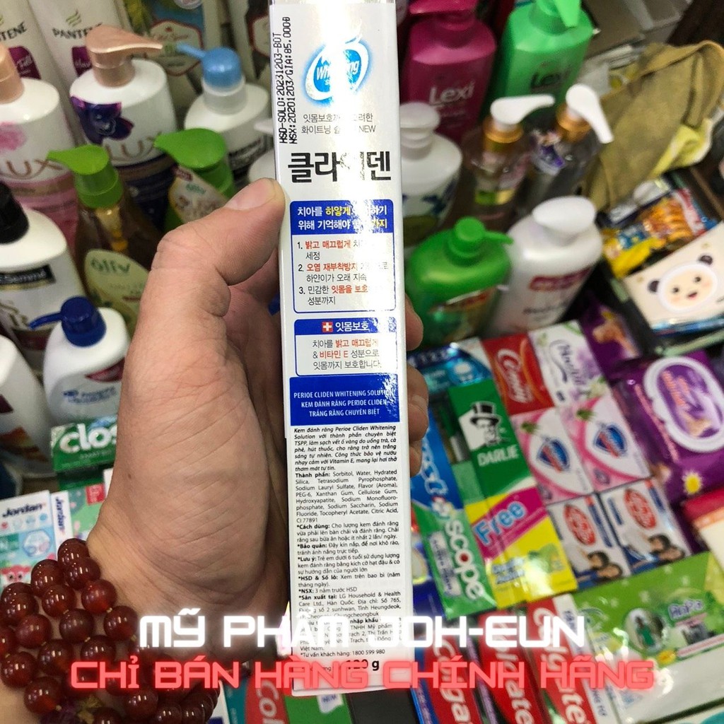 Kem đánh răng Perioe Cliden trắng răng chuyên biệt/ trắng răng tự nhiên ngừa mảng bám 120g