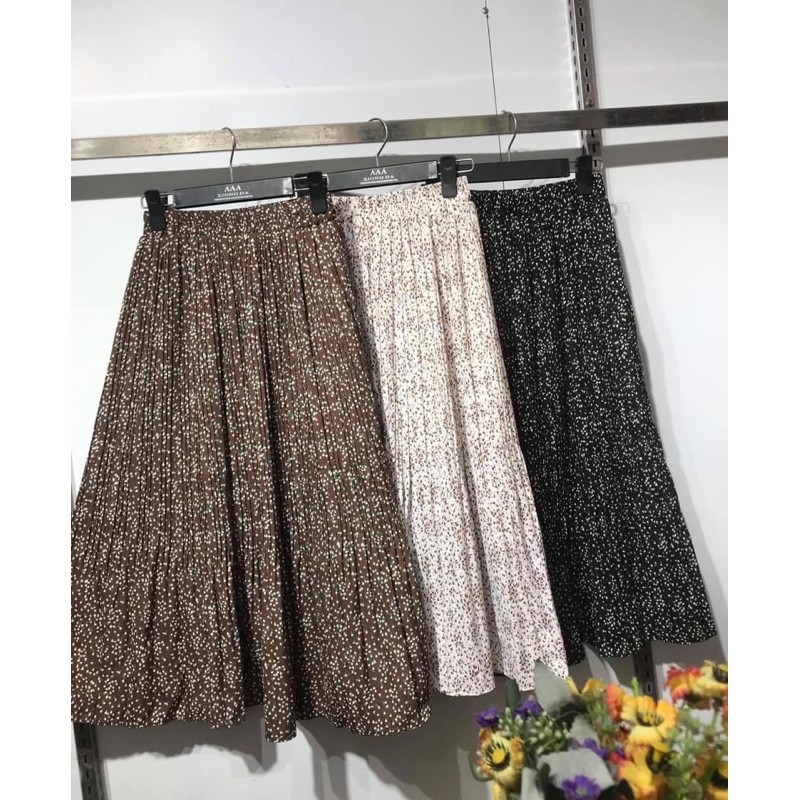 [Mã WASTUP giảm 10% tối đa 30K đơn 99K] Chân váy midi xếp ly hoa nhí dáng dài Vintage (hình thật/ sẵn) | BigBuy360 - bigbuy360.vn