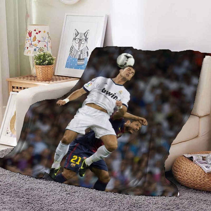 Chăn flannel Tùy Chỉnh Hình Ngôi Sao Bóng Đá Ronaldo Cho Bạn Trai