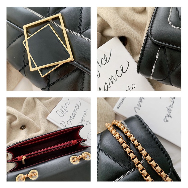 Túi xách nữ, túi đeo chéo khóa gương lệch cao cấp thời trang Hàn Quốc TX24