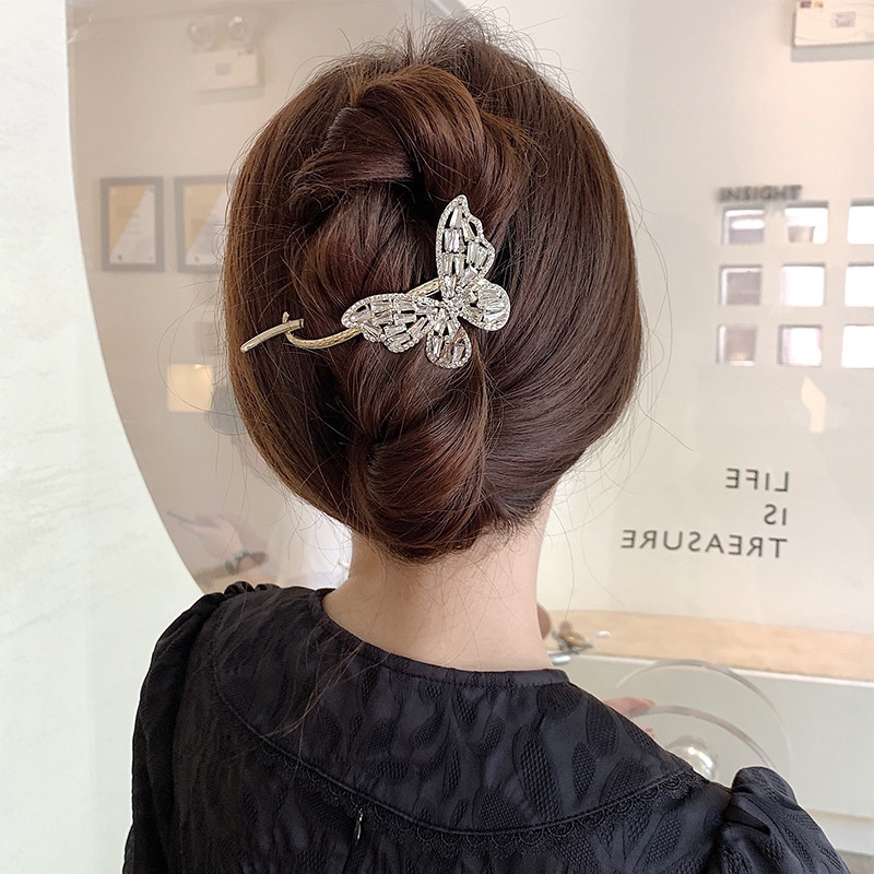 [Magpie] Kẹp Tóc Hình Bướm Đính Kim Cương Giả Cao Cấp Thời Trang Hàn Quốc Cho Nữ