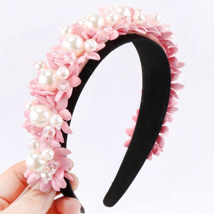 Băng Đô Cài Tóc Đính Hoa Ngọc Trai Phong Cách Hàn Quốc