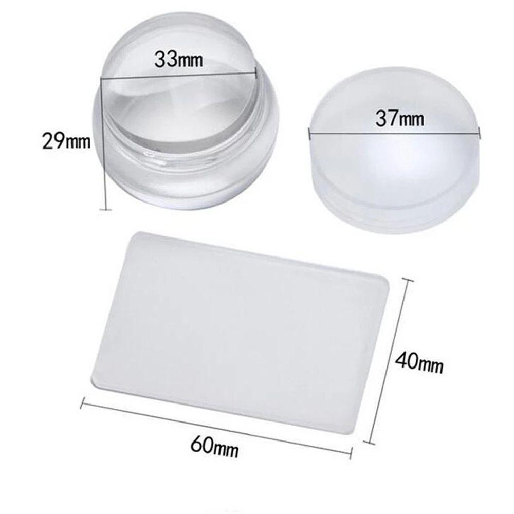 OCEANMAP Bộ Dụng Cụ Trang Trí Móng Tay 3D Trong Suốt Hình Tròn Bằng Silicon Dành Cho Nữ