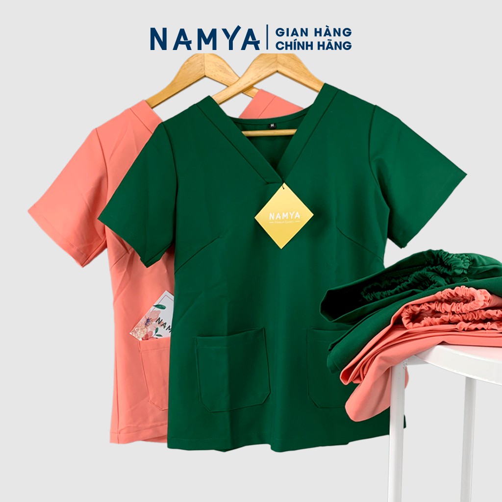 Bộ đồng phục y tá, phẫu thuật, điều dưỡng cotton lạnh cao cấp NSP3