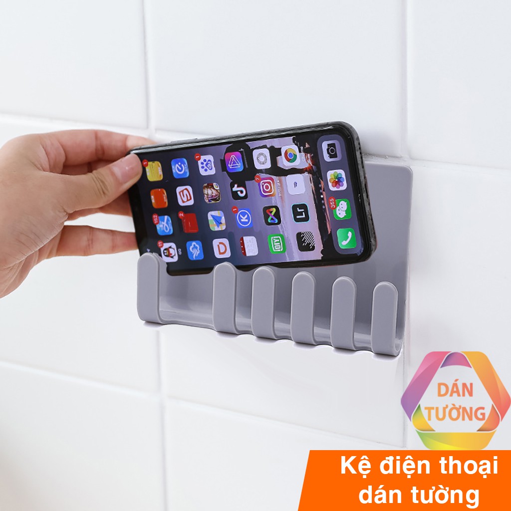 Kệ để điện thoại dán tường MDT đa năng, kệ đựng bàn chải đánh răng dao cạo râu tiện lợi - MBC (mẫu C)