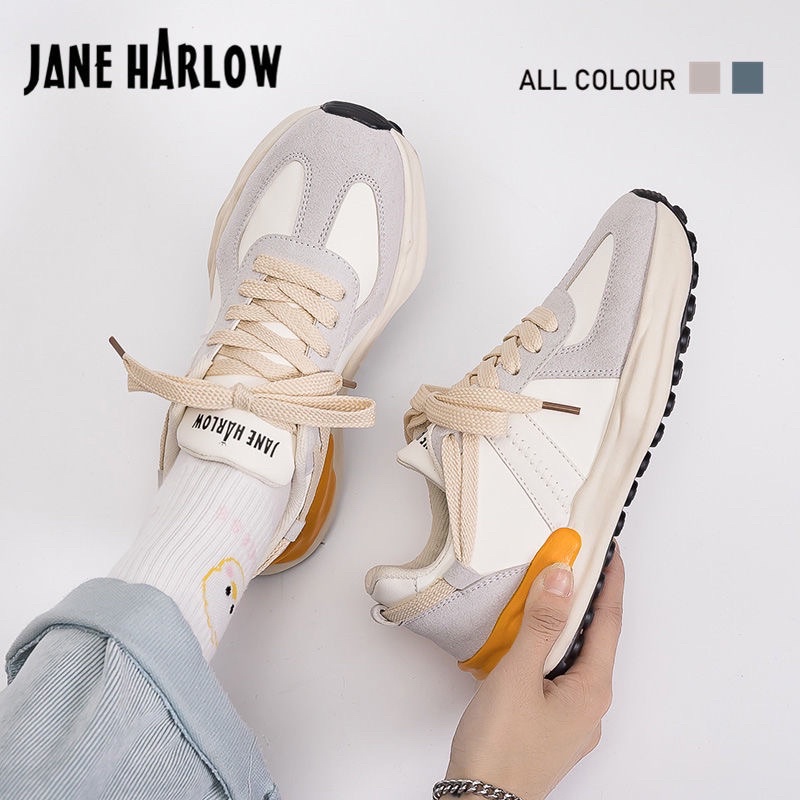Giày JANE HARLOW Thể Thao Nữ Cổ Thấp Đế Răng Form Ôm Chân