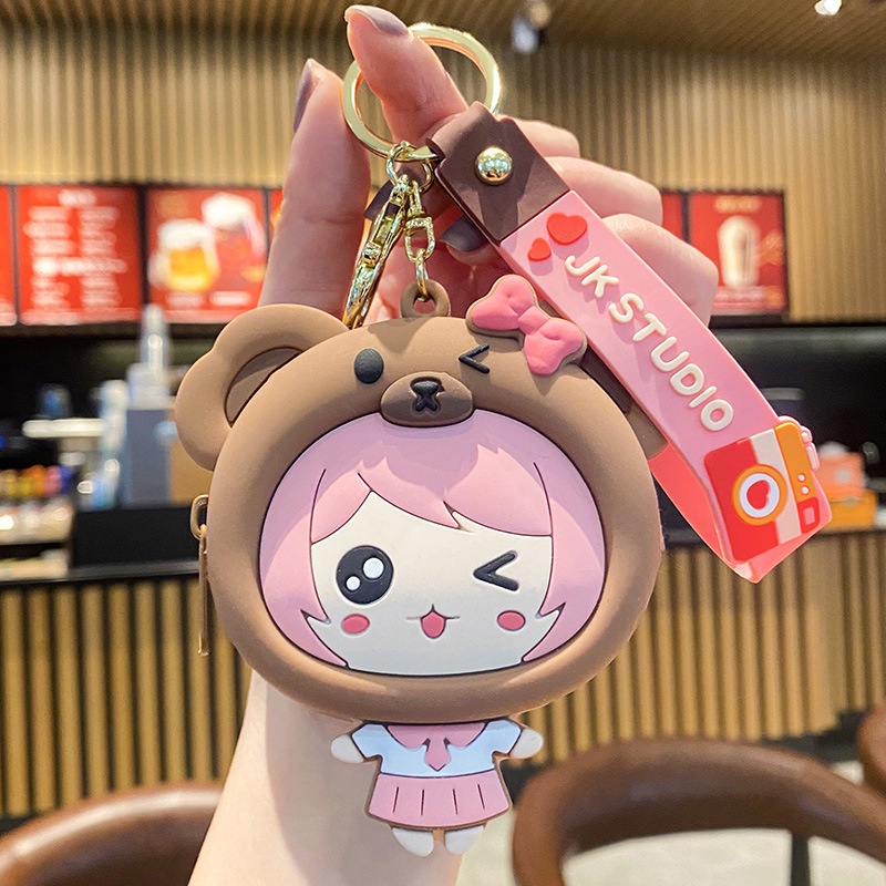 Túi Đựng Tiền Xu / Móc Khóa Họa Tiết Hoạt Hình Lingna Belle