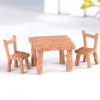 Phụ kiện làm Terrarium: mẫu bộ bán ghế 3 món