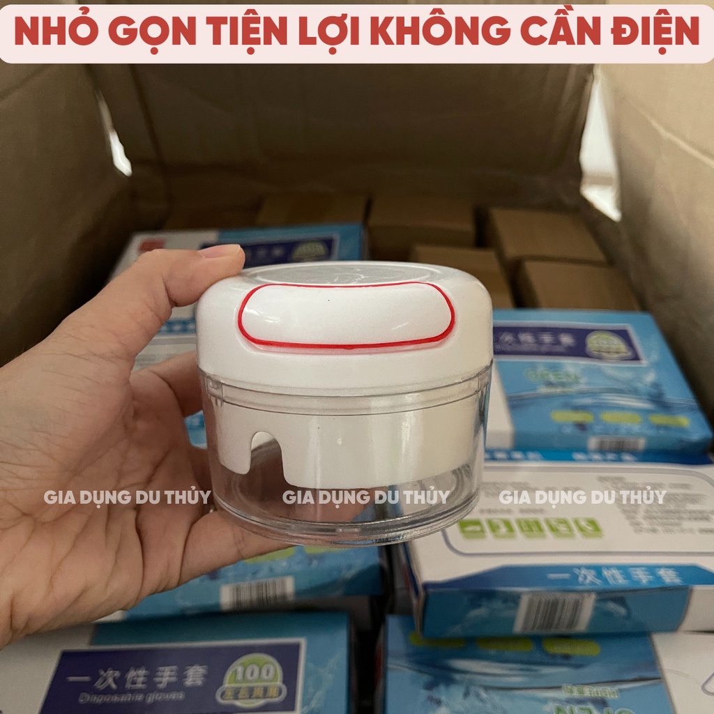 Dụng cụ xay nhuyễn tỏi ớt cầm tay đa năng tiện lợi, kéo tay đa năng thế hệ mới hàng loại 1