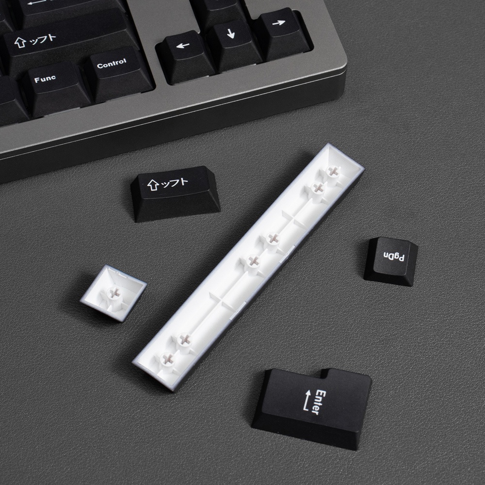 minimalist black japanese  keycaps cherry profile Dye-Sublimation PBT keycap 138 keys