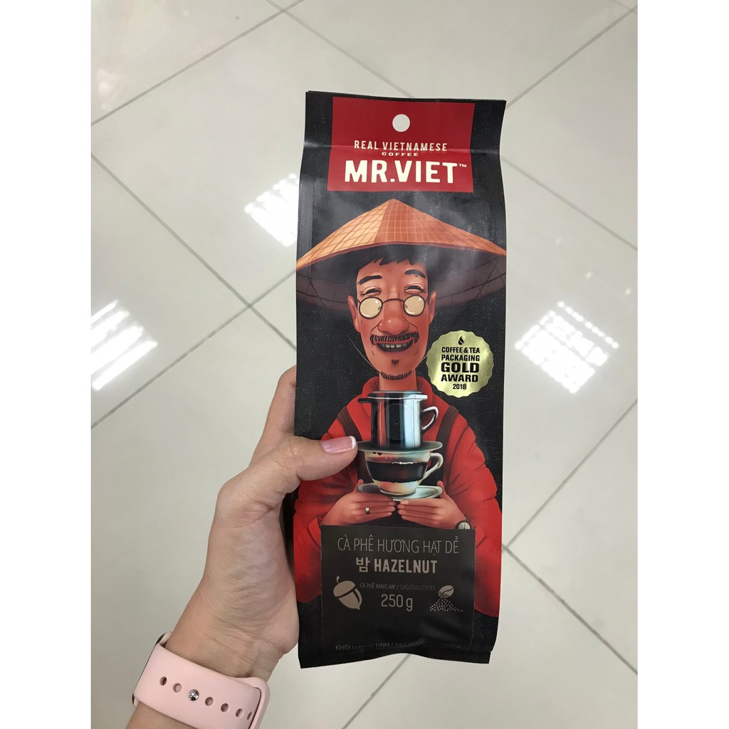 Cà Phê Hương Hạt Dẻ Mr Viet 250g - café rang xay