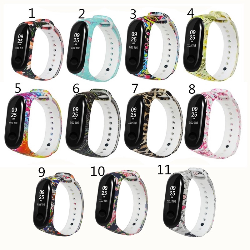 Dây đeo sơn họa tiết cho for Xiaomi Mi Band 4 3 NFC miband 4 3