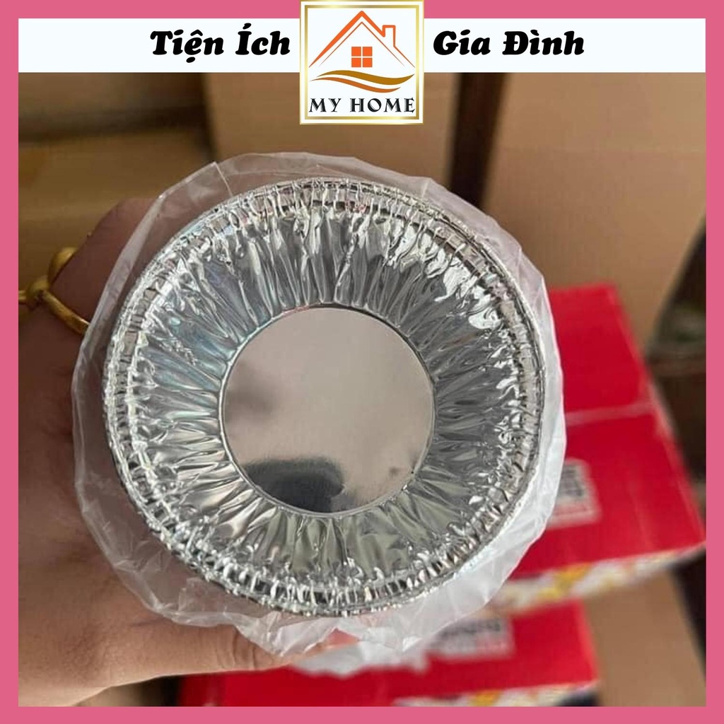 Set 100 chén giấy bạc nhỏ nướng bánh trứng, khuôn nướng bánh tart trứng