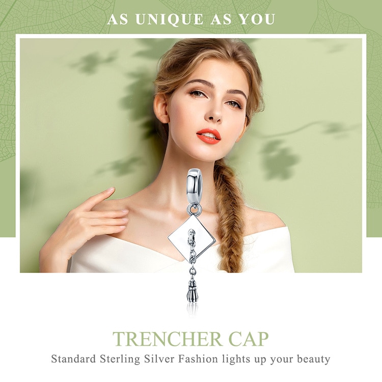 Phụ kiện Bamoer hình vòng phối dây móc xích sáng tạo dùng trang trí vòng tay
