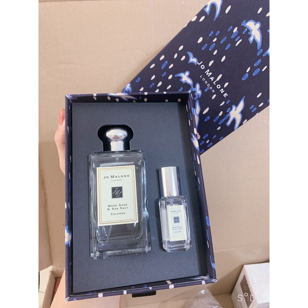 Set Nước Hoa Jo Malone London Wood Sage & Sea Salt Cologne ( 100ml x 9ml ) - Scent of Perfumes