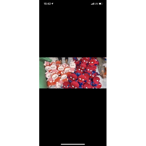 GẤU BÔNG SIÊU NHÂN NHỆN SPIDER MAN ĐẦU TO SIZE 20cm MINI CHO BÉ TRAI